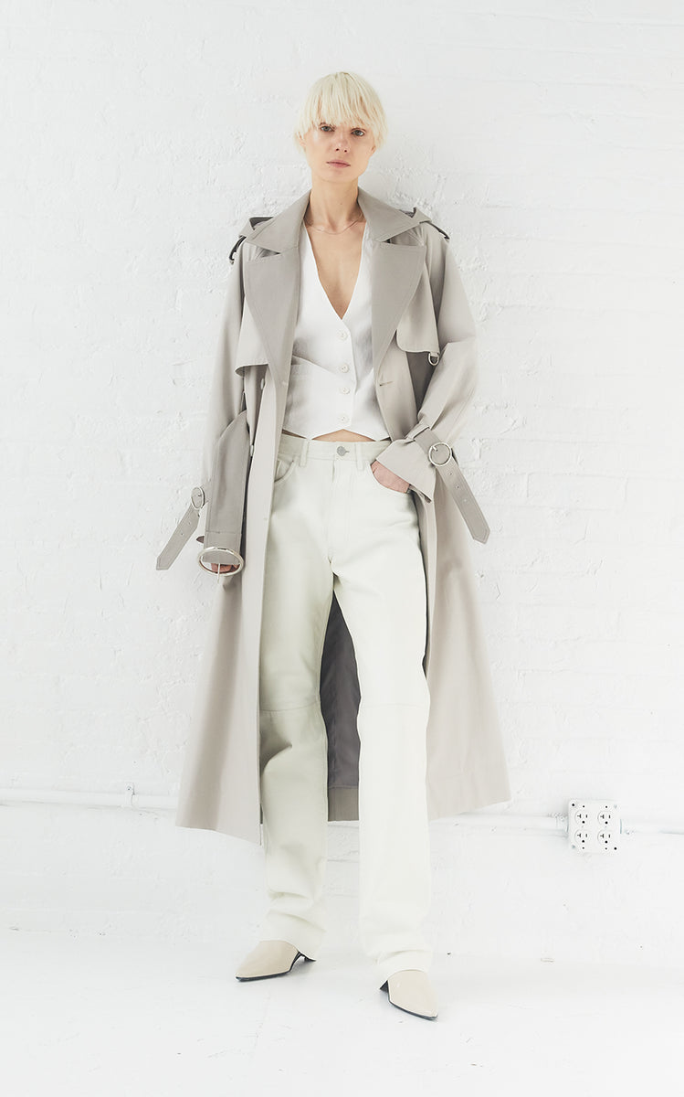 SUSTAINABLE WATER RESISTANT TRENCH COAT