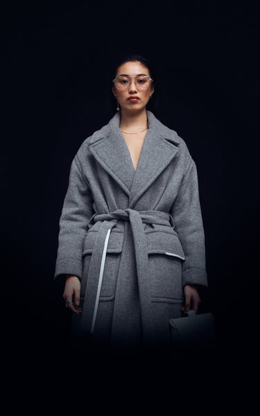 K*i様 todayful stole wool coat チャコールグレー 3 Todayful Stole Wool Coat ストールウールコート - メルカリ