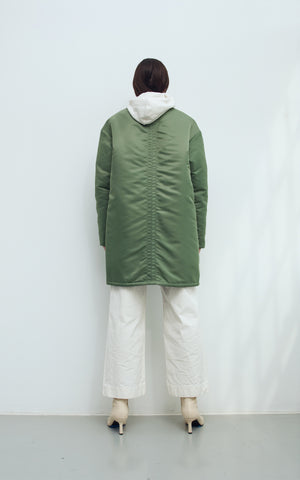 REVERSIBLE SUSTAINABLE DOWN COAT