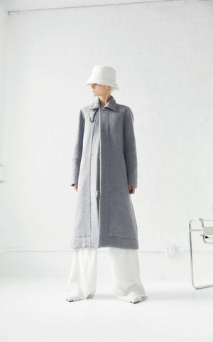 SUSTAINABLE DOWN WOOL OVER COAT ** Only 1 left