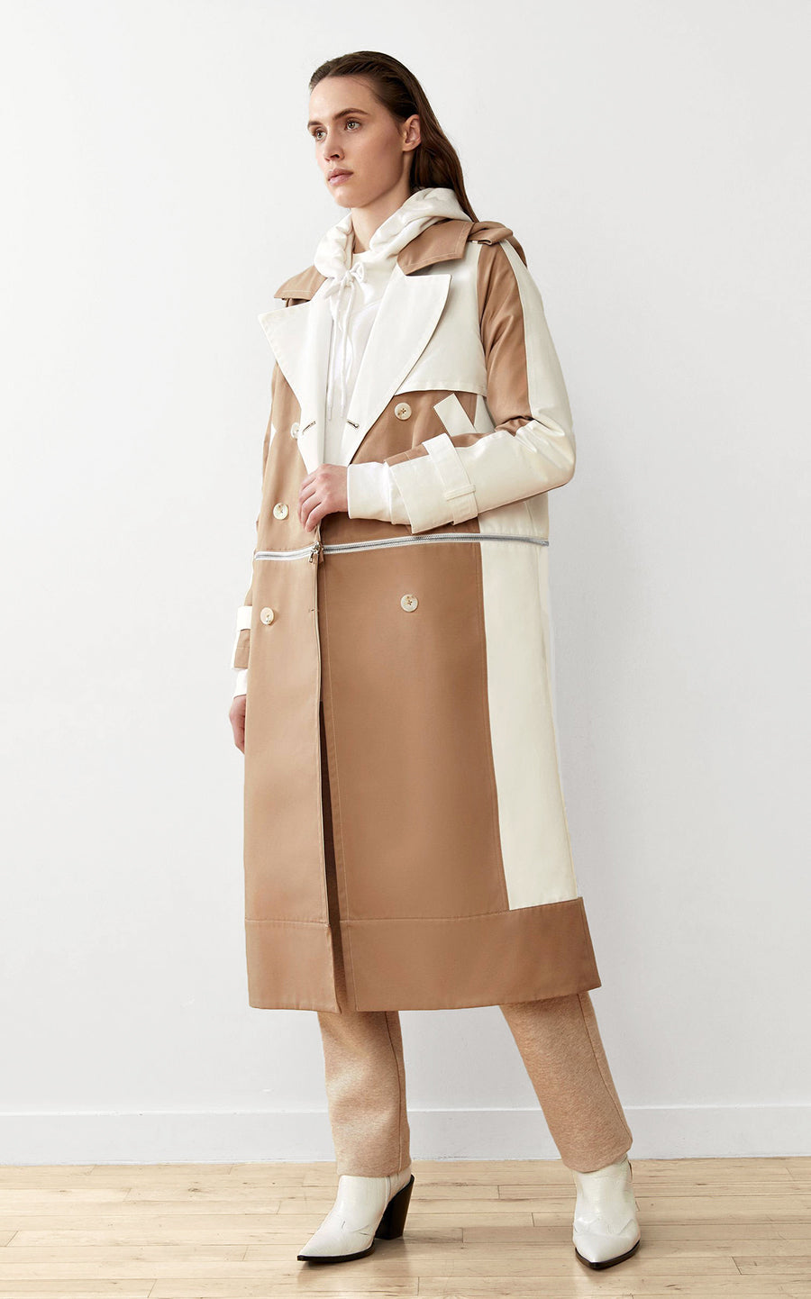 WATER-RESISTANT SUSTAINABLE CONVERTIBLE TRENCH